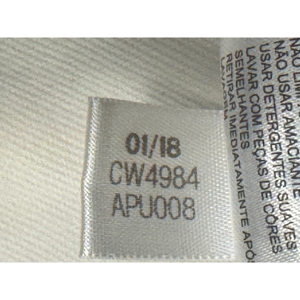 Adidas Golf Mens Large White 1/4 Zip Pullover 3-Stripe Performance CW4984 - Picture 7 of 7